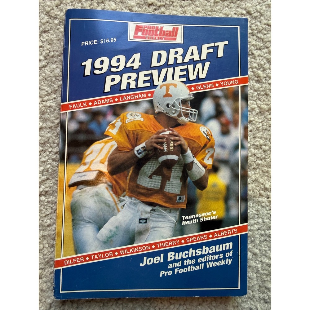 Pro Football Weekly 1994 Draft Previewβ Joel Buchsbaum Heath Shuler NFL Vintage